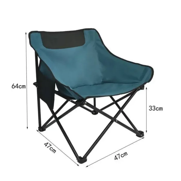 Backrest Stool Lazy Moon Chair Super Heavy-duty Camping Folding Chair Convenient Portable Sillas Plegables Outdoor Furniture – Image 3