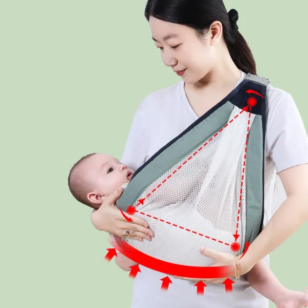 0-36 months baby carrier Front-hold simple baby single-shoulder carrier for going out Lightweight and labor-saving baby breathab – Image 3