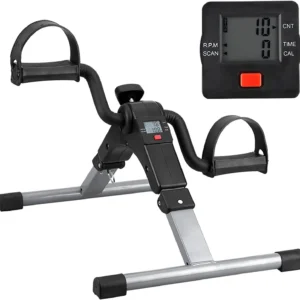 Folding Pedal Exerciser, Mini Exercise Bike Under Desk Bike Foot Pedal Exerciser, Home Trainer Mini fitness exercise bike