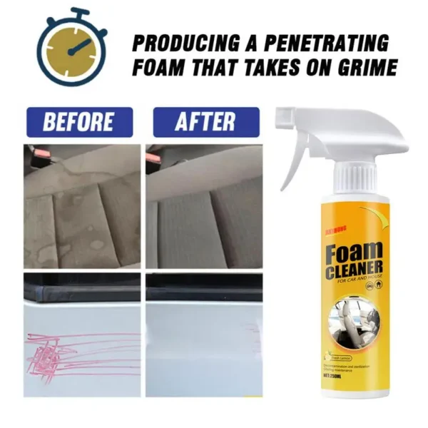 100ML Multi-Purpose Foam Cleaner Leather Clean Wash Automoive Car Interior Home Wash Maintenance Surfaces Spray Foam Cleaner – Image 5