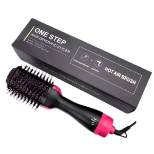 Women Hair Dryer Brush Hair Dryer Straightener Curler Massager 3 In 1 Rapid Warming One Step Volumizer Hot-Air Hair Brushes