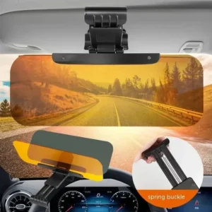 Car 2-in-1 Sun Visor- Day & Night Use, Helps Reduce Glare & Dazzle, Rotatable, Aids with UV Protection