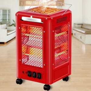200V Electric Heater with 5 Sides Heating and Thermostat Control for Home and Office Use