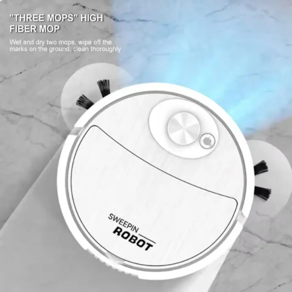 Wet and dry fully autonomous sweeping robot, portable mini robot vacuum cleaner, for floors, mopping, rechargeable, three-in-one – Image 4