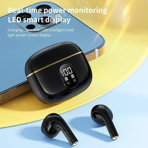 X87 Bluetooth 5.3 TWS Wireless Headphones with LED Display Stereo Headset Touch Control Earbuds Noise Reduction – Image 6