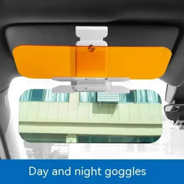 Car 2-in-1 Sun Visor- Day & Night Use, Helps Reduce Glare & Dazzle, Rotatable, Aids with UV Protection – Image 2