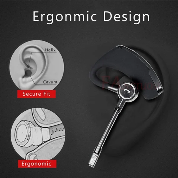 wireless bluetooth headset business headphones hands free microphone earphones universal for xiaomi samsung iphone mobile phone
