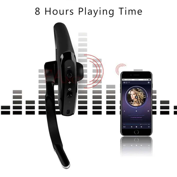 wireless bluetooth headset business headphones hands free microphone earphones universal for xiaomi samsung iphone mobile phone