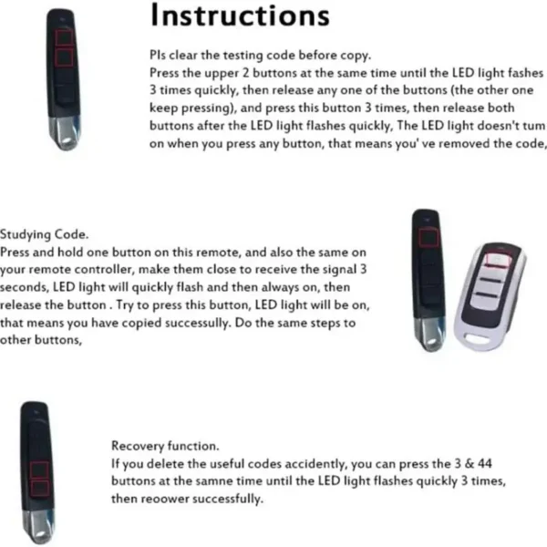 garage opener remote portable garage door remotes for replacement 4 in1 wireless remote control duplicator for garage doors