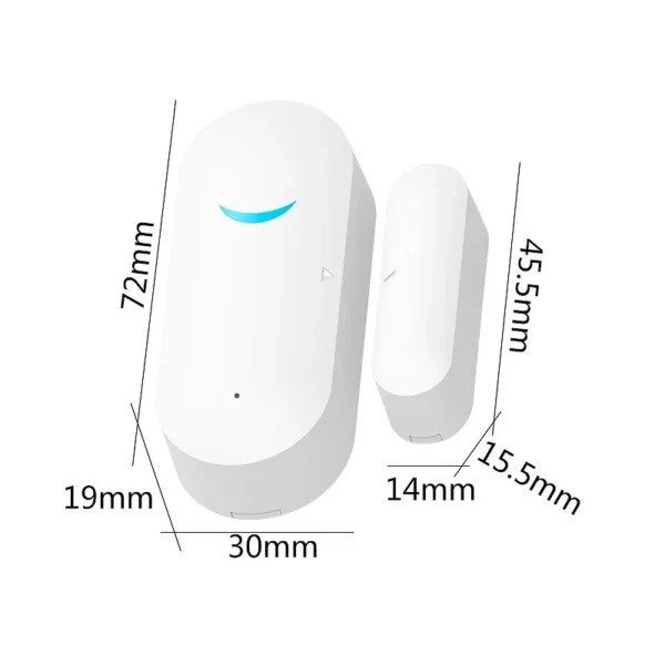 wi fi intelligent door magnetic detector window garage wireless sensor remote anti theft detection alarm tuya app linkage switch
