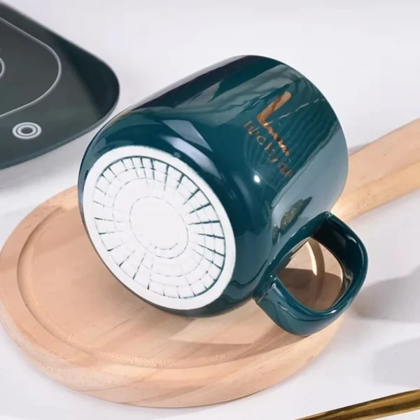 &55 degree ceramic mug thermostatic coaster for home and office use, suitable for hot coffee, tea, milk and water