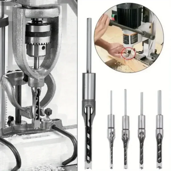1pc 6/8/12.5mm hss square hole drill bit auger bit steel mortising drilling craving woodworking tools