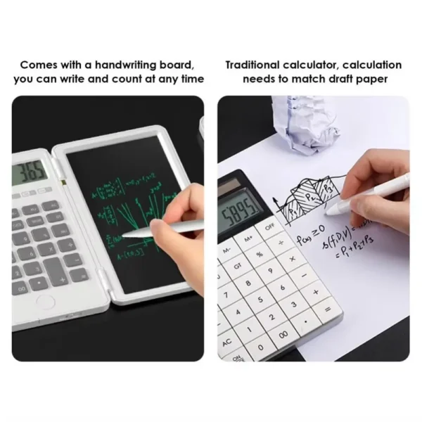 2in1 scientific calculator large screen display foldable function calculators with tablet practical with stylus pen