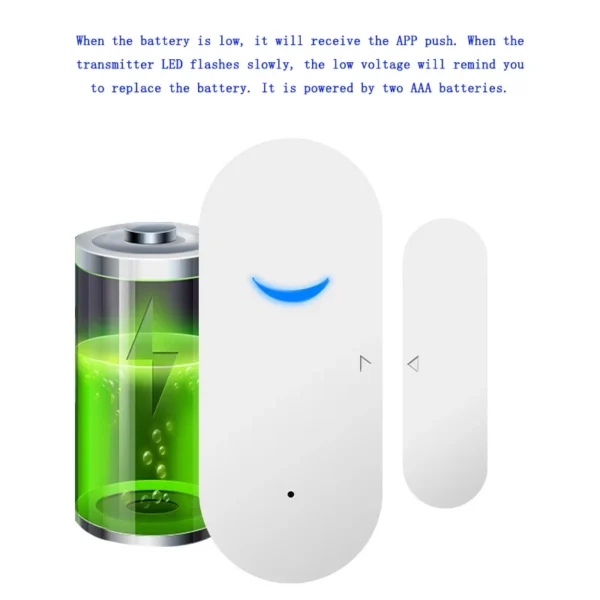 wi fi intelligent door magnetic detector window garage wireless sensor remote anti theft detection alarm tuya app linkage switch