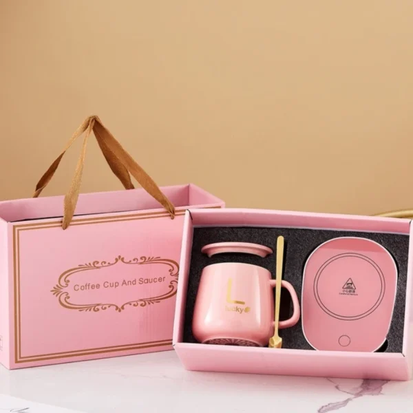 &55 degree ceramic mug thermostatic coaster for home and office use, suitable for hot coffee, tea, milk and water