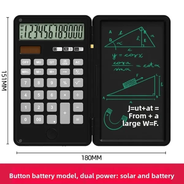 2in1 scientific calculator large screen display foldable function calculators with tablet practical with stylus pen