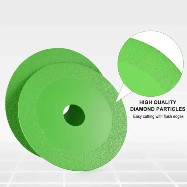 100mm diamond cutting disc for ceramic glass marble tile crystal ultra thin green brazed saw wheel chipfree cutting polishing