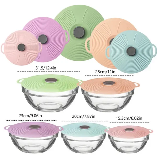 reusable self sealing lid silicone stretch lids universal lid silicone bowl pot lid silicone cover pan cooking food fresh cover
