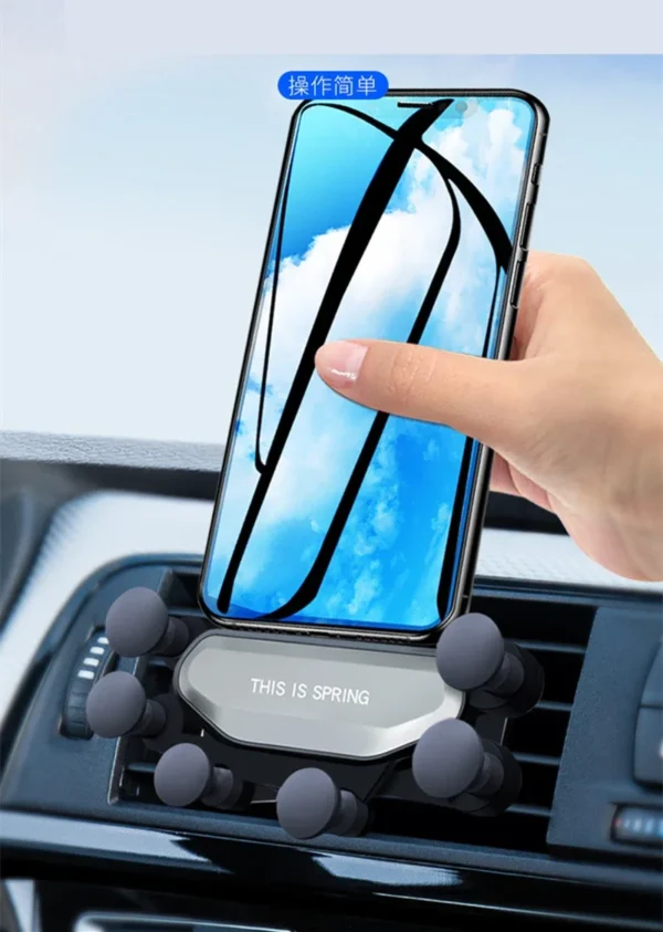 universal 6 points solid fold car phone holder gravity car holder for phone in car air vent clip mount smartphone holder stand