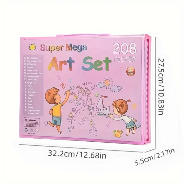 208 pieces set watercolor pen set for paintings including some random colored tools art supplies for sketching artistic gift