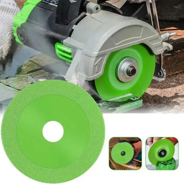 100mm diamond cutting disc for ceramic glass marble tile crystal ultra thin green brazed saw wheel chipfree cutting polishing